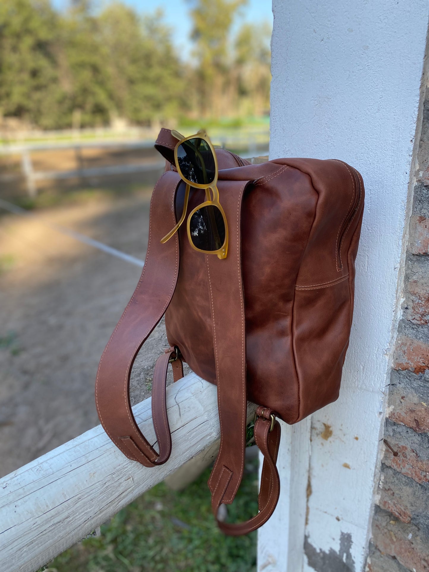 Mochila Cuero Tabaco