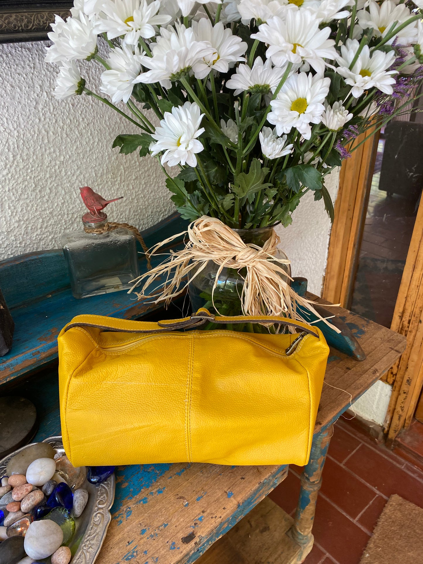 Neceser cuero Amarillo