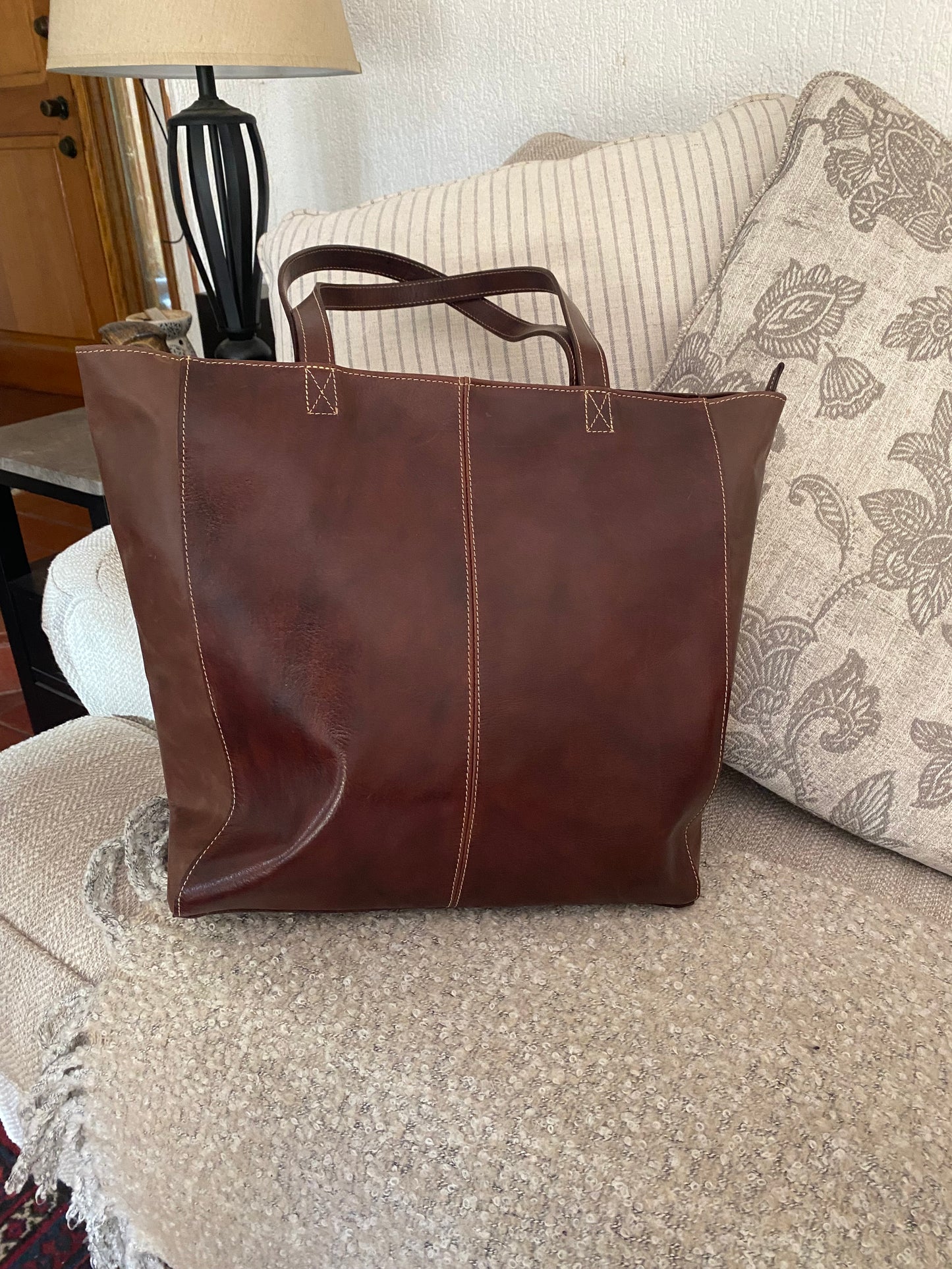 Cartera Sophia cuero Chocolate