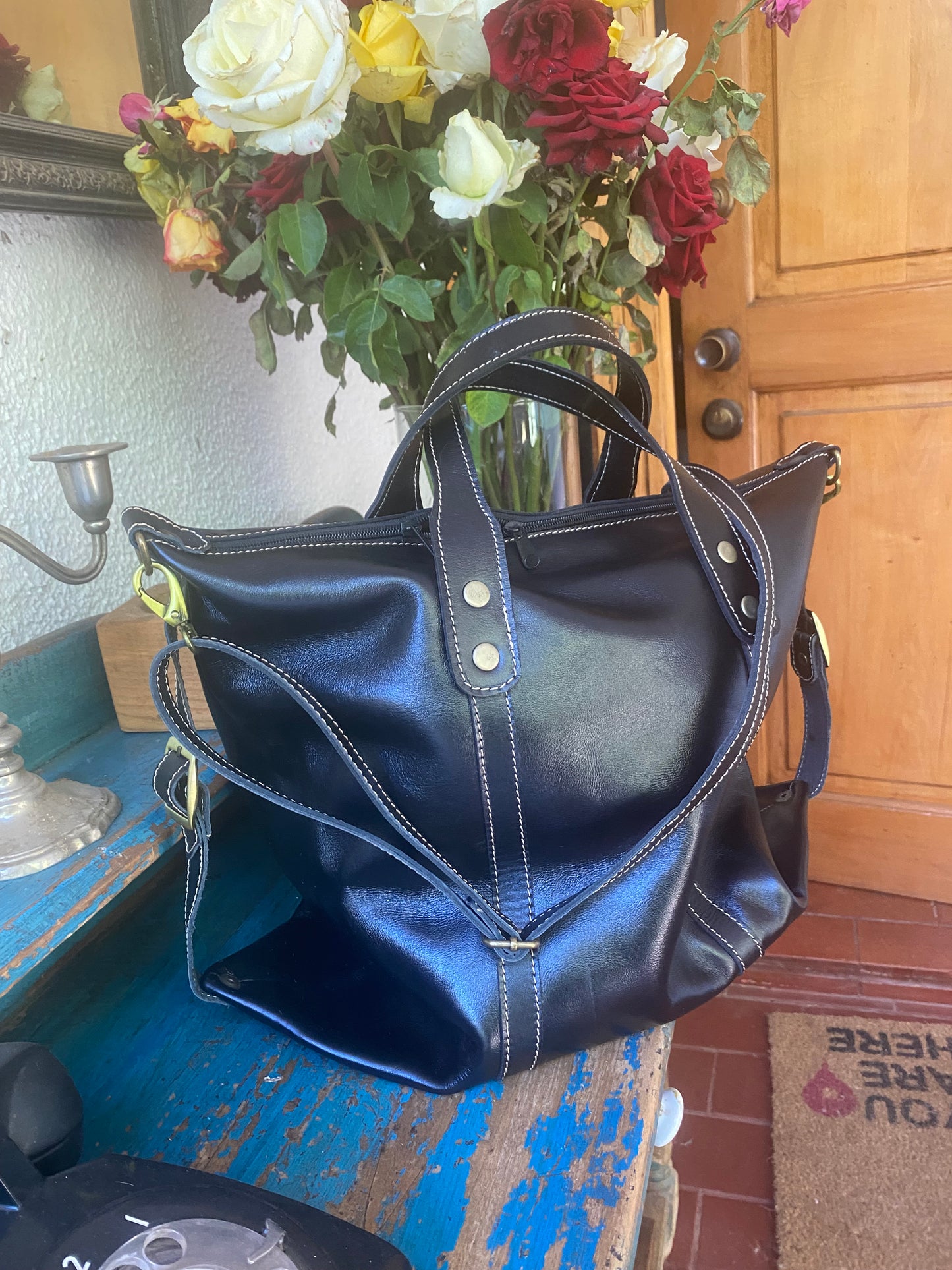 Cartera Wale Cuero negro.