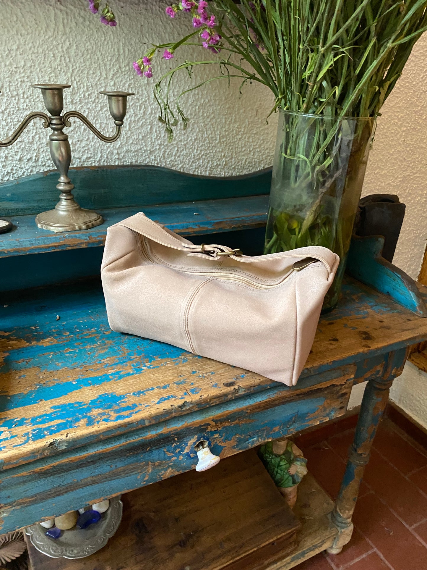 Neceser cuero palo de rosa