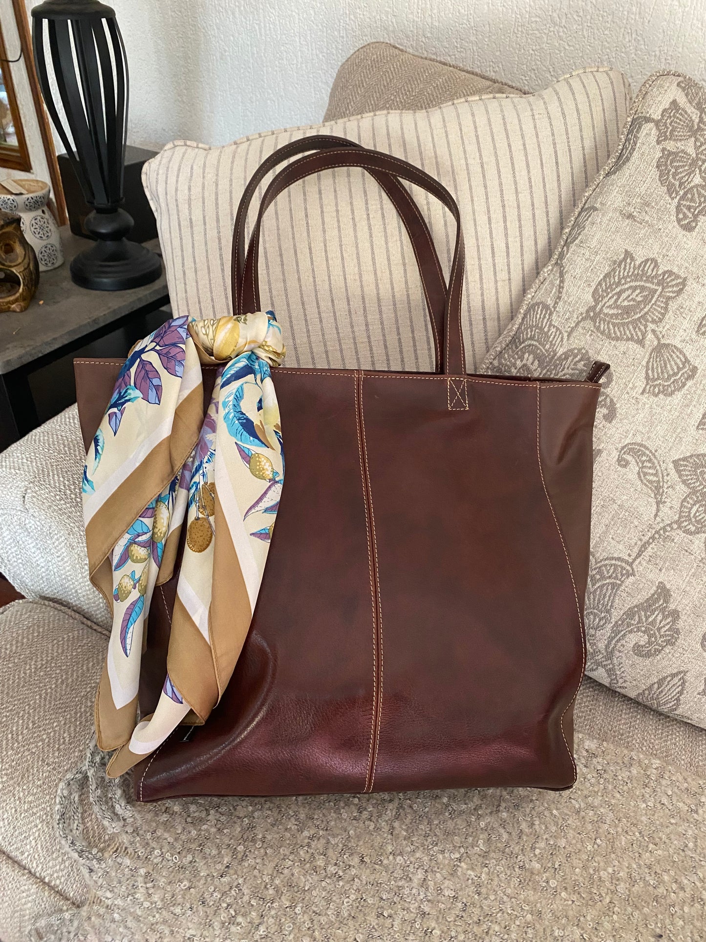 Cartera Sophia cuero Chocolate