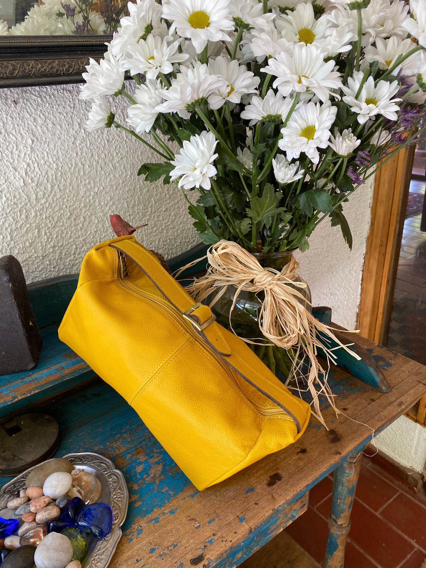 Neceser cuero Amarillo