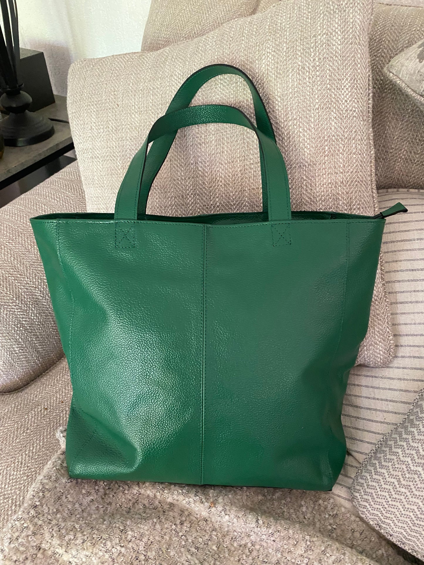 Cartera Sophia cuero verde