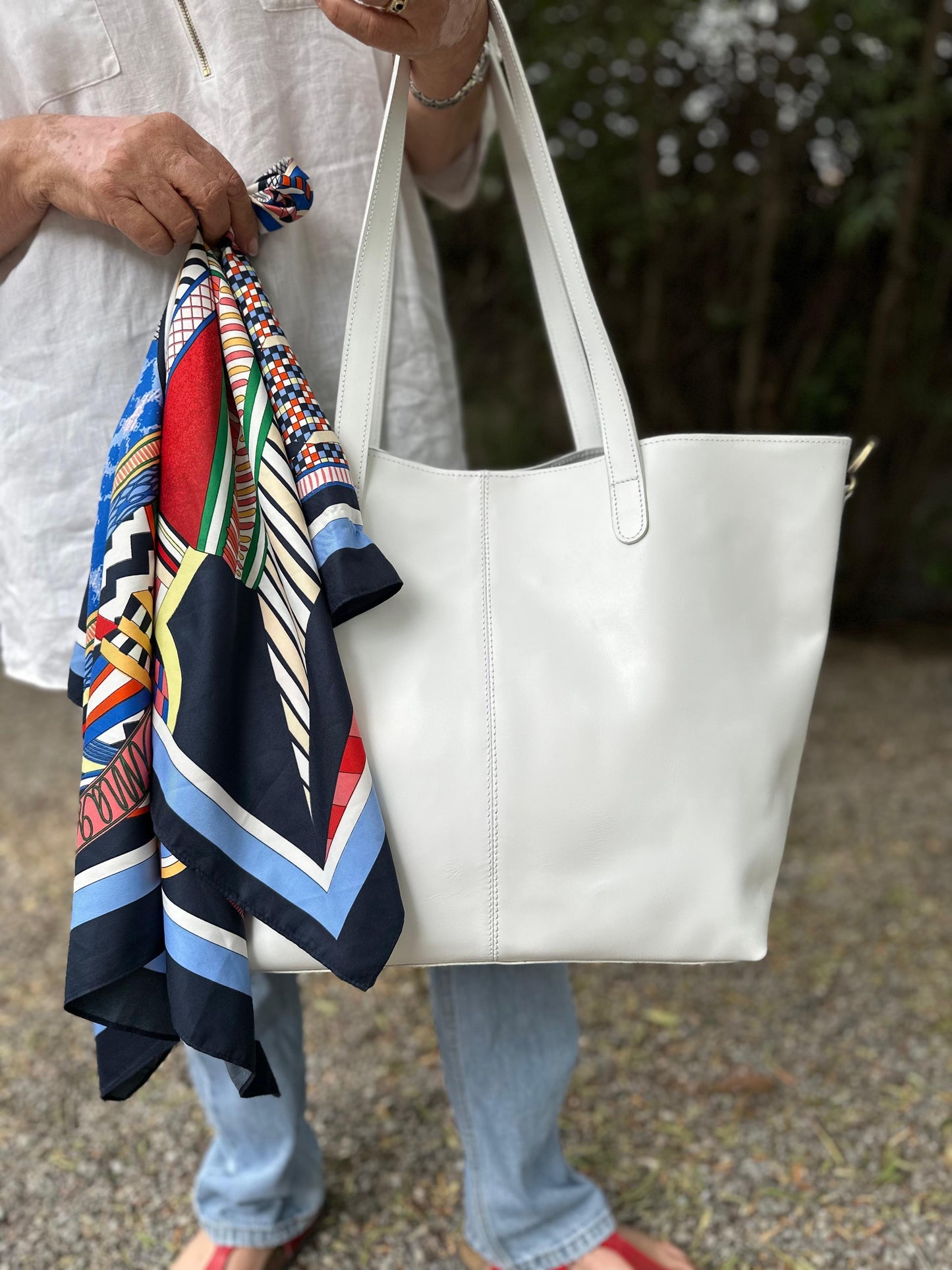 Cartera Paulina cuero Blanco