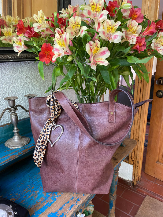 Cartera Julia Cuero chocolate