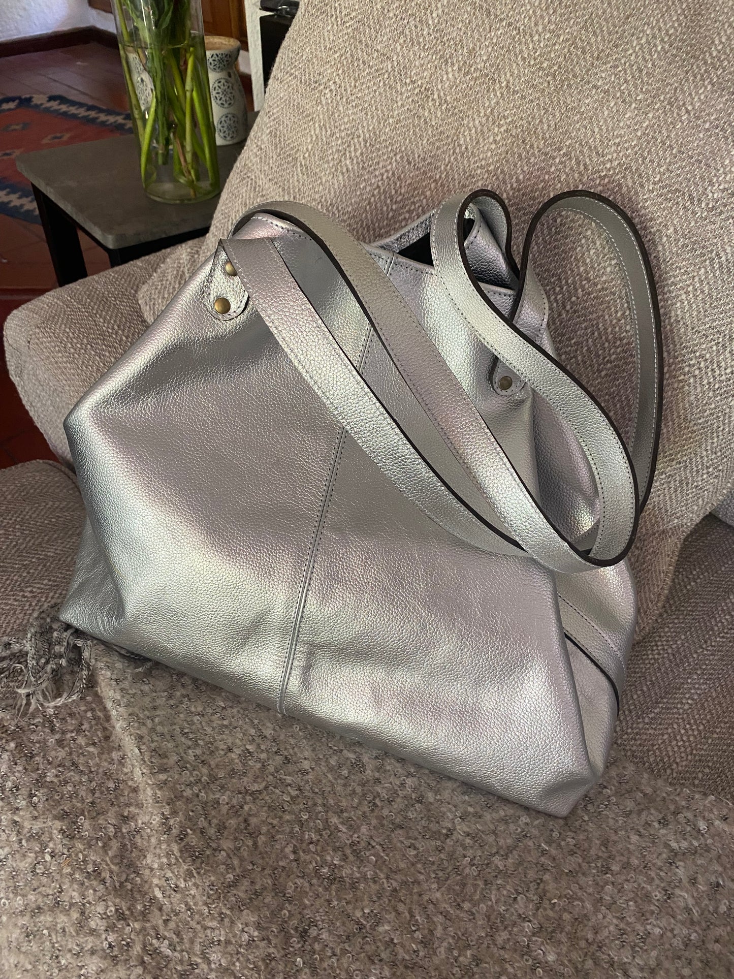 Cartera Paulina Plateada