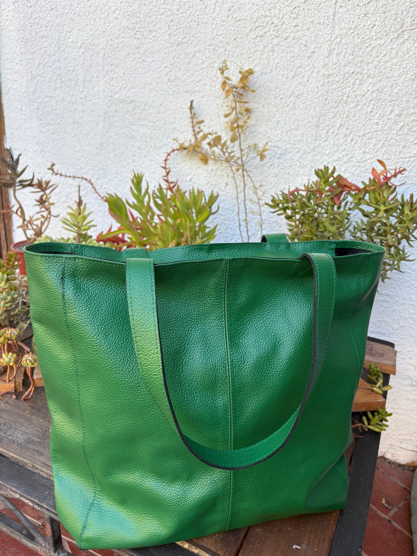 Cartera Sophia Cuero Verde