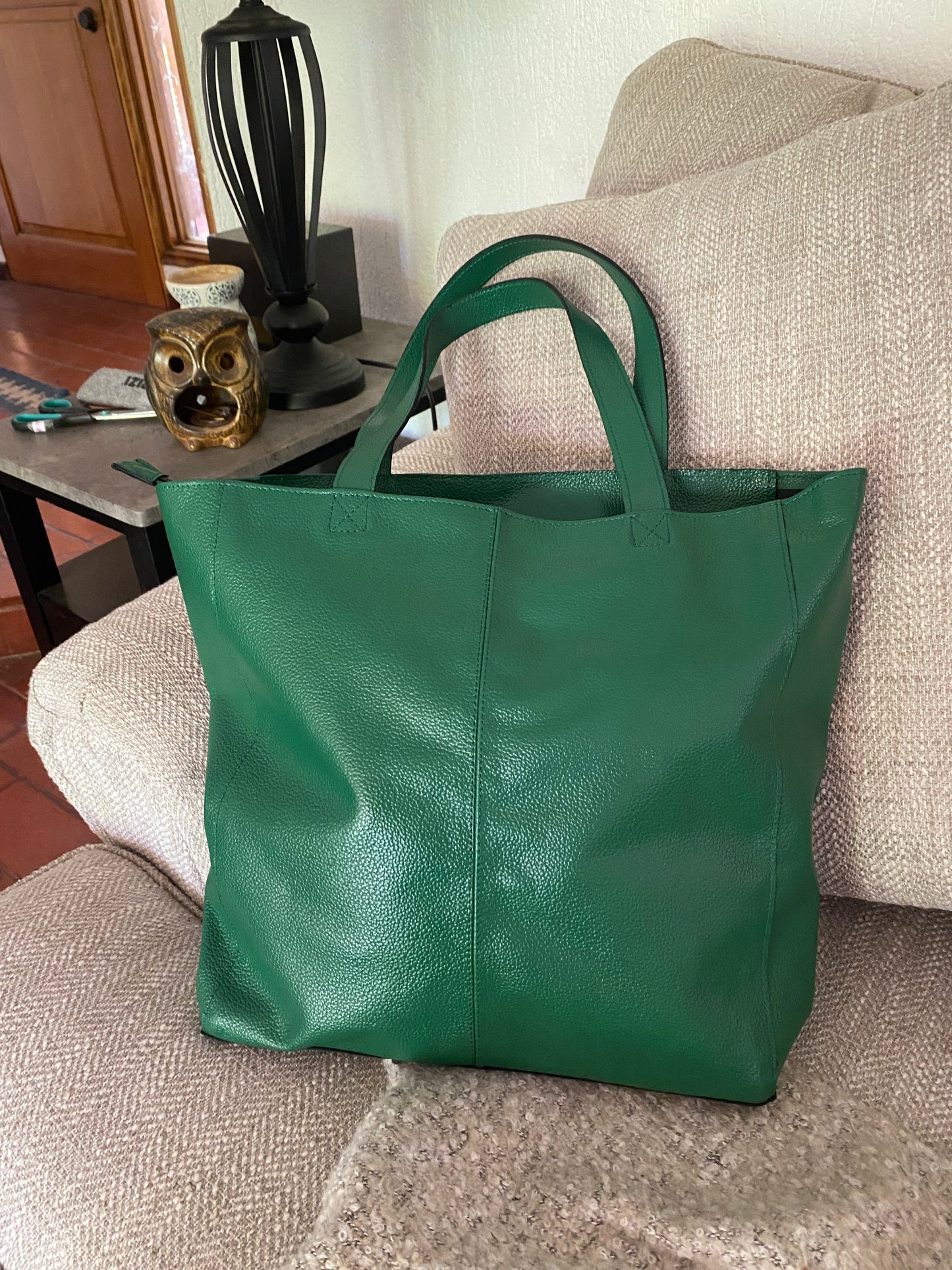 Cartera Sophia cuero verde