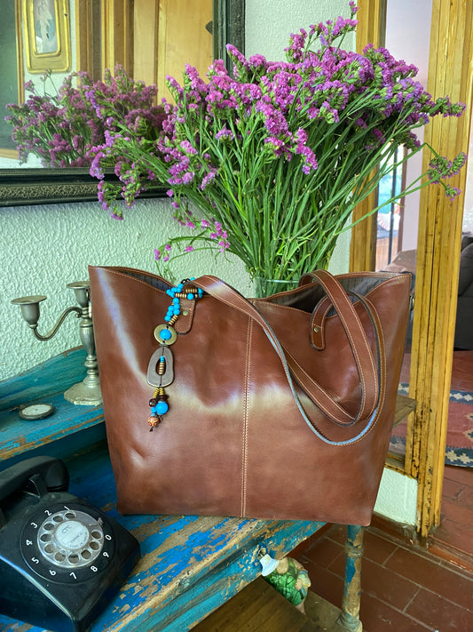 Cartera Paulina cuero Chocolate