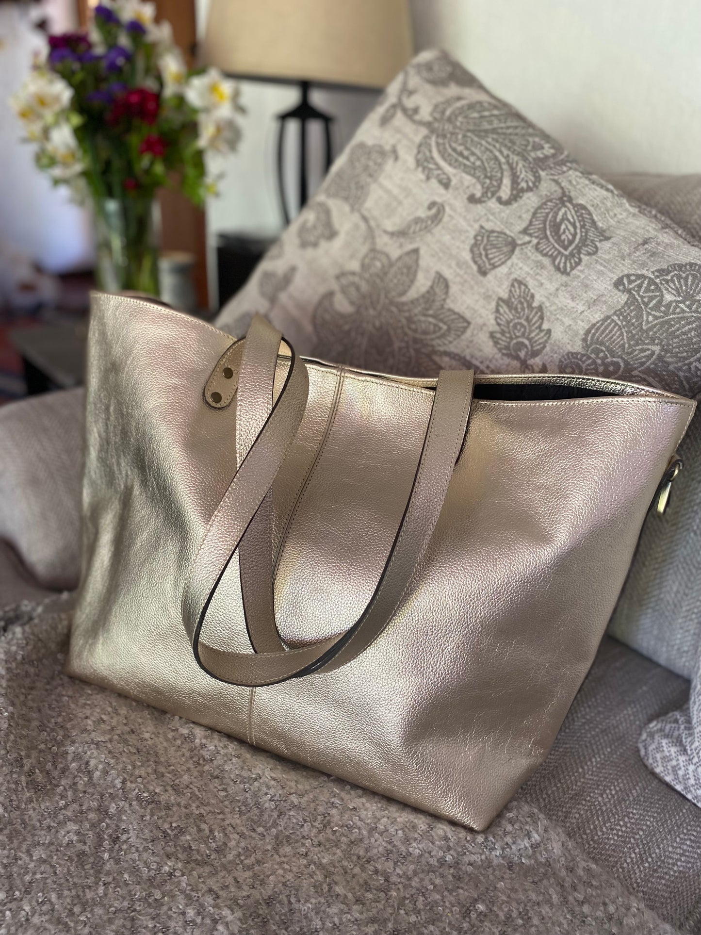 Cartera Paulina Plateada