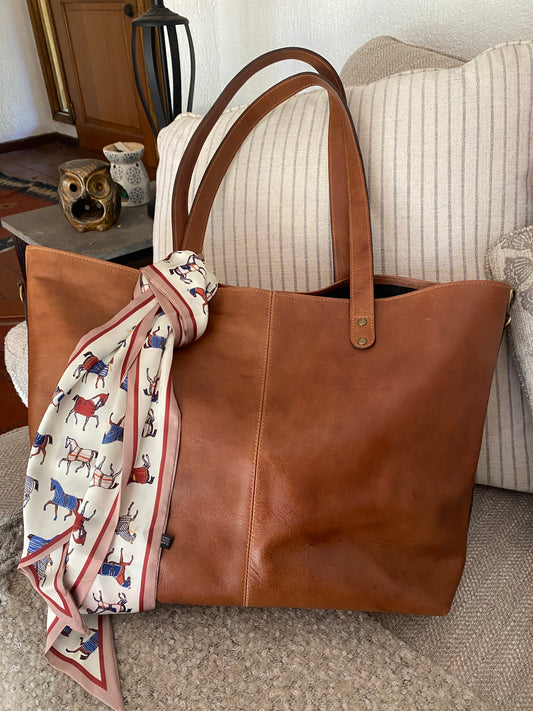 Cartera Paulina Cuero Caramelo